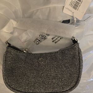 Lululemon Athletica Shimmering Silver Shoulder Bag